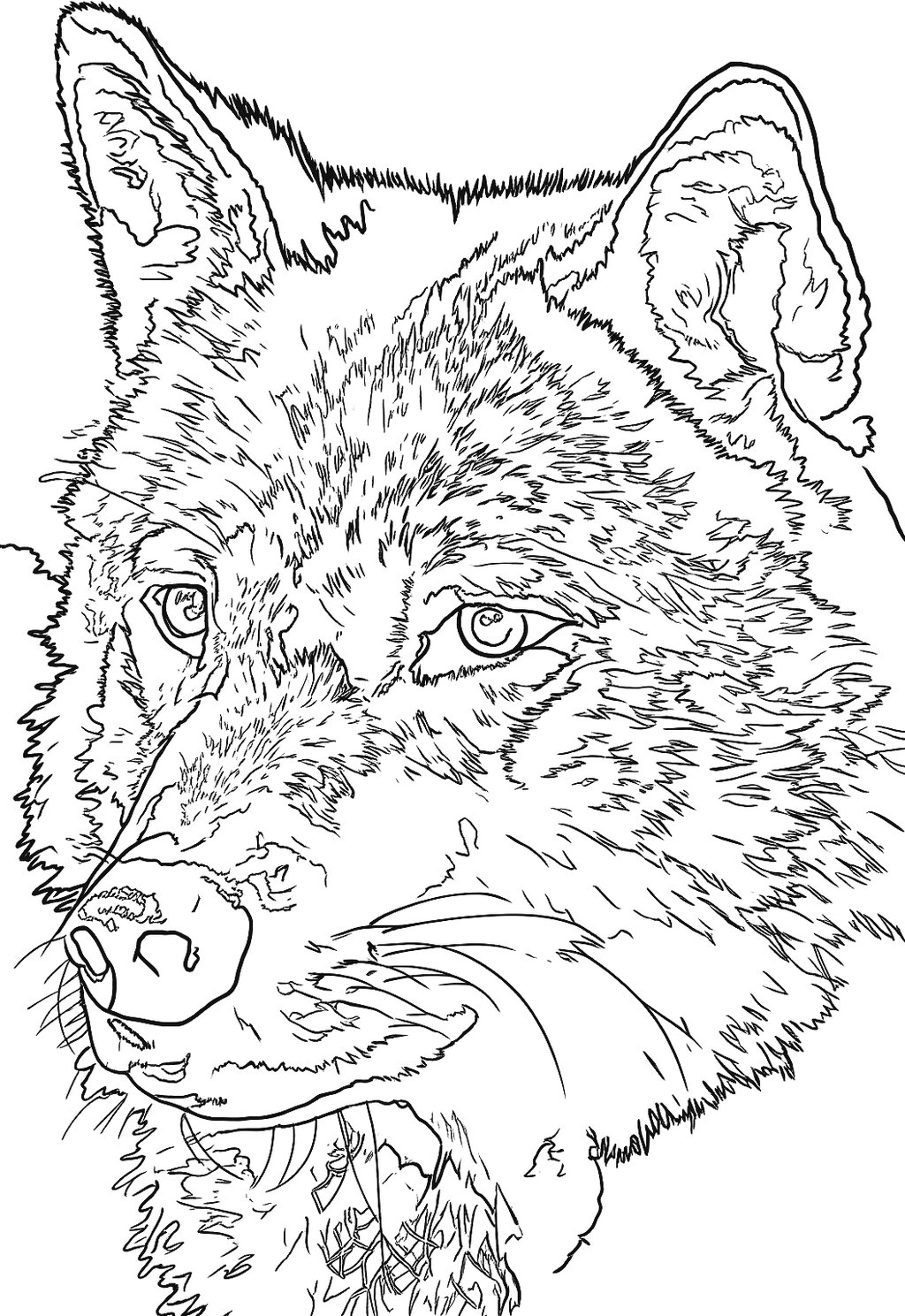 Stencil del lobo generado por SUBLYN
